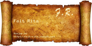 Feit Rita névjegykártya