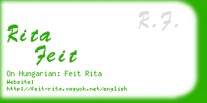 rita feit business card